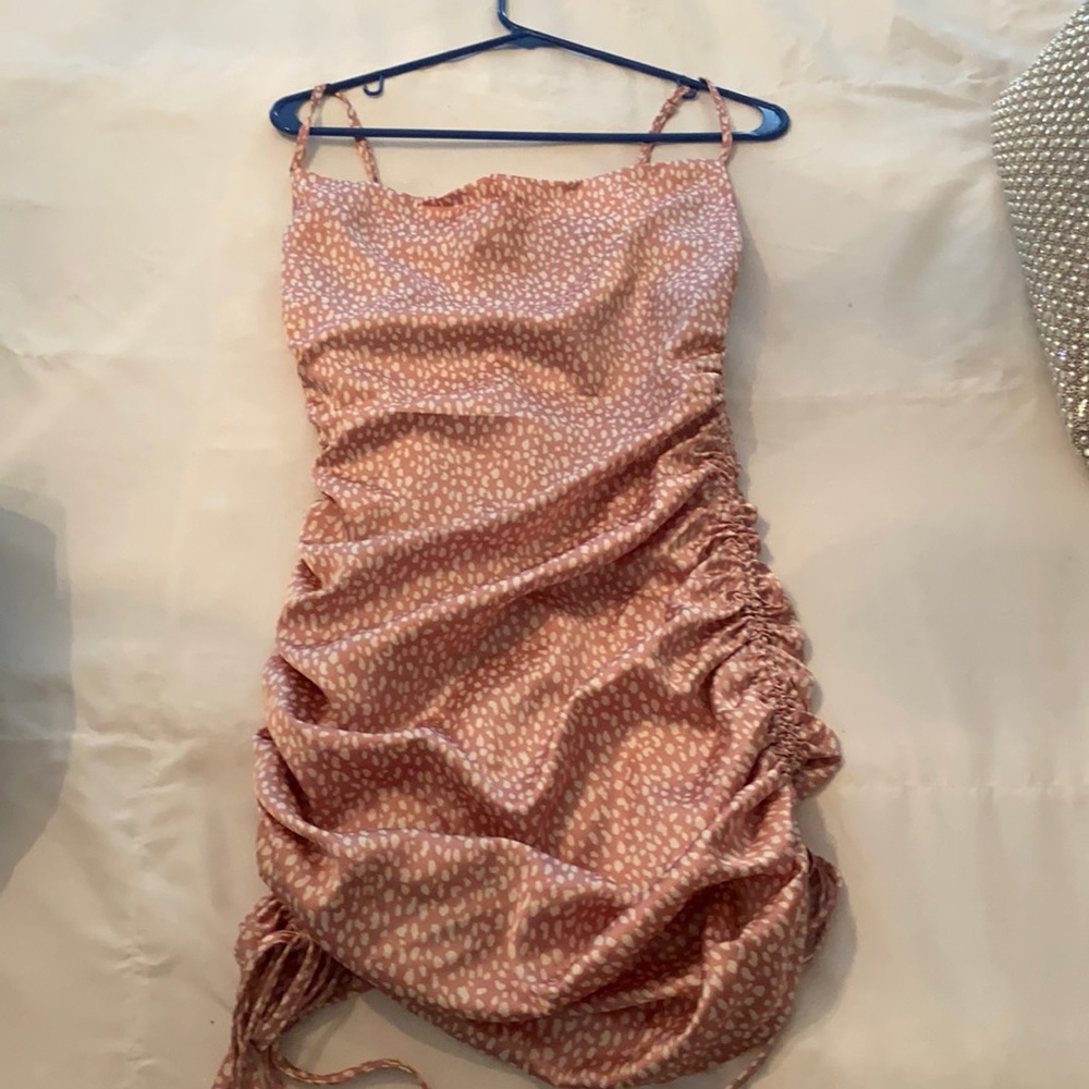 Forever 21 Satin Pink and white mini- dress